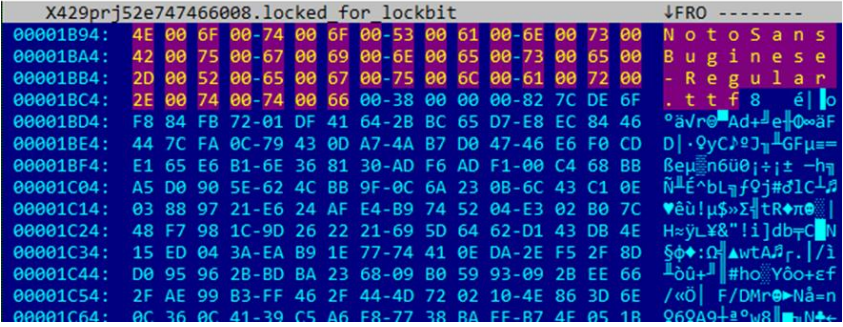 File encrypted in the intermittent mode