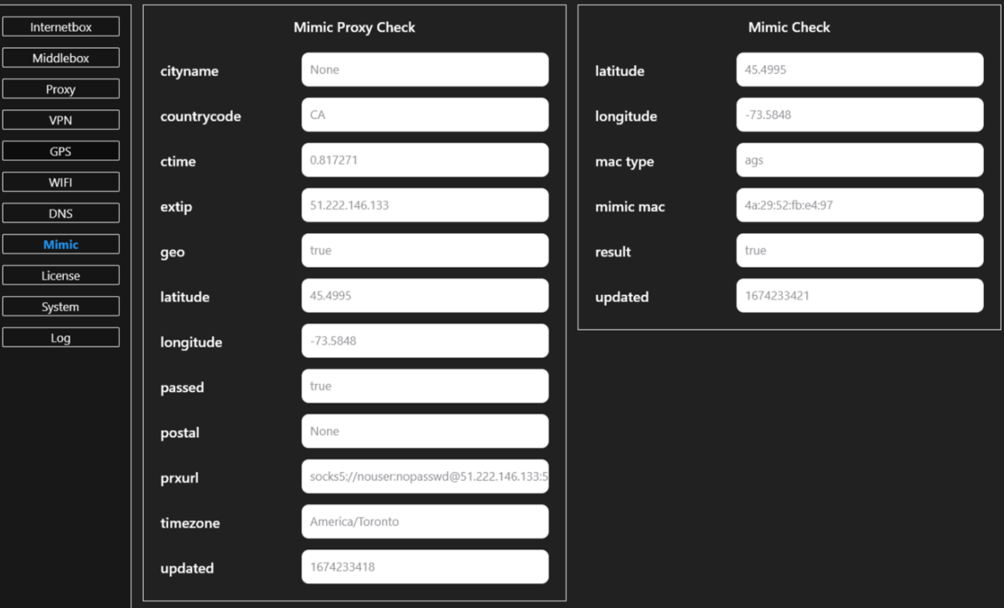 Spoofing options