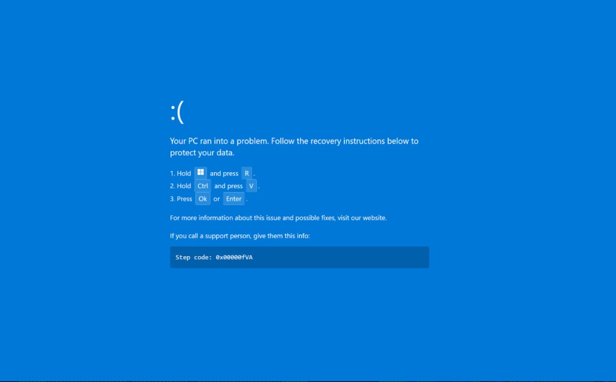 The ClickFix BSOD screen