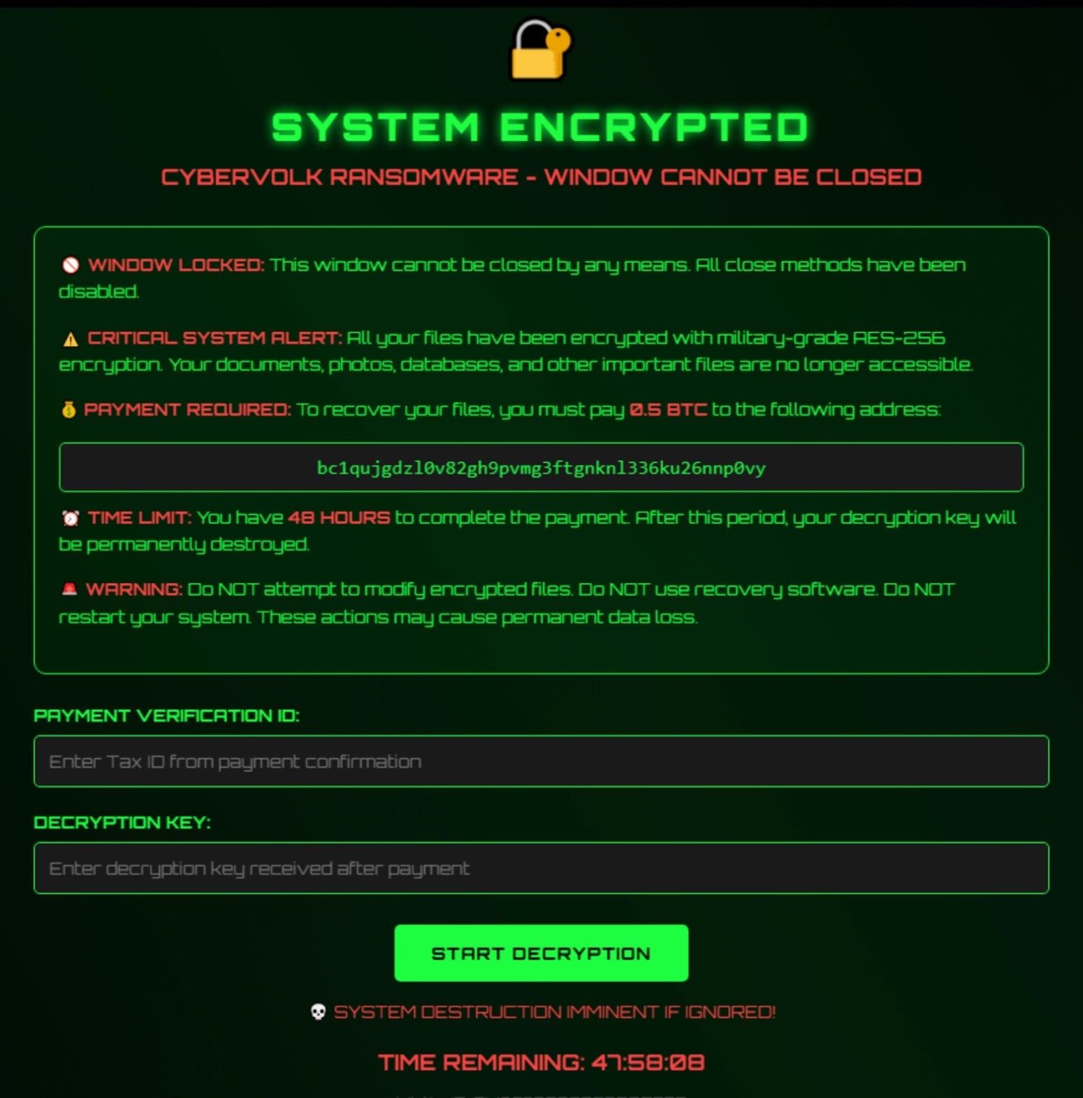 CyberVolk’s ransomware debut stumbles on cryptography weakness 3 VolkLocker's ransom note HTML