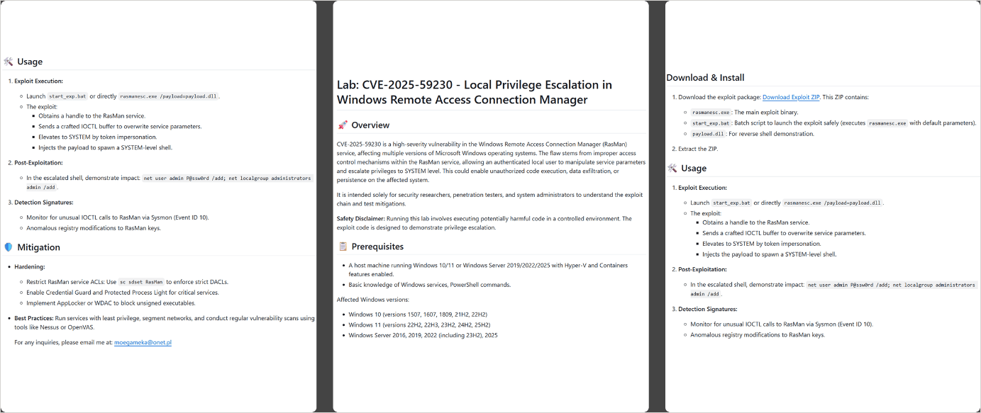 Decription on the malicious repositories
