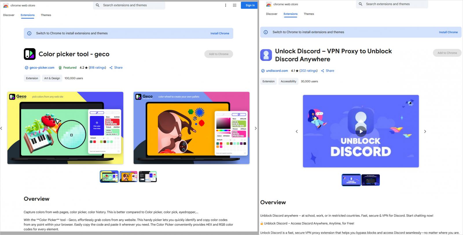 Malicious Chrome extensions with 1.7M installs found on Web Store 2 Two of the Chrome extensions featuring tracking code
