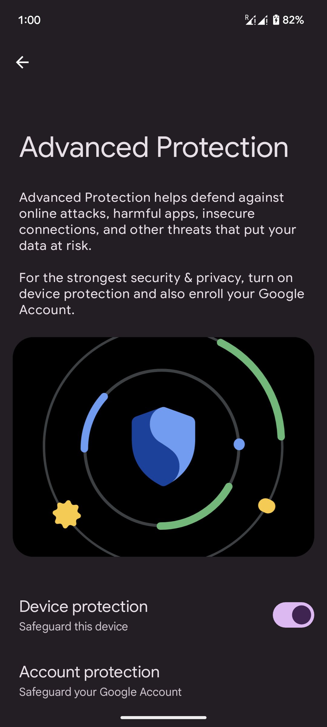 Activating Advanced Protection on Android 16