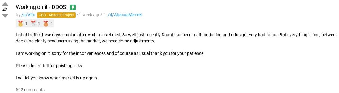 The admin's explanation on Dread
