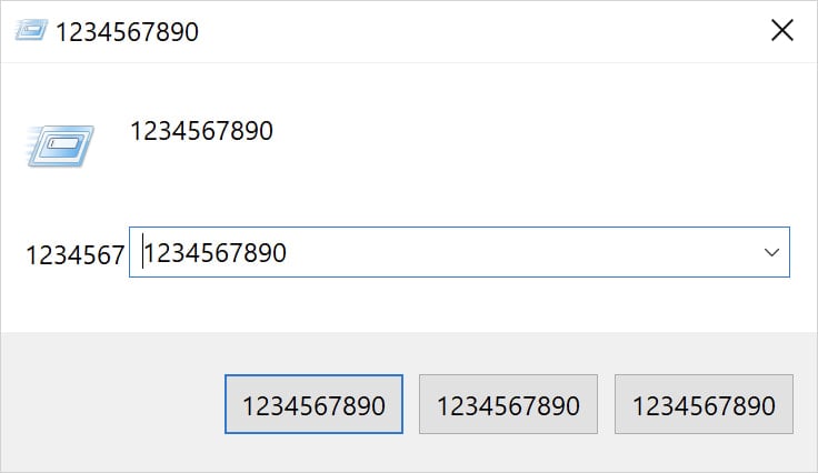Windows dialog following a Numero infection