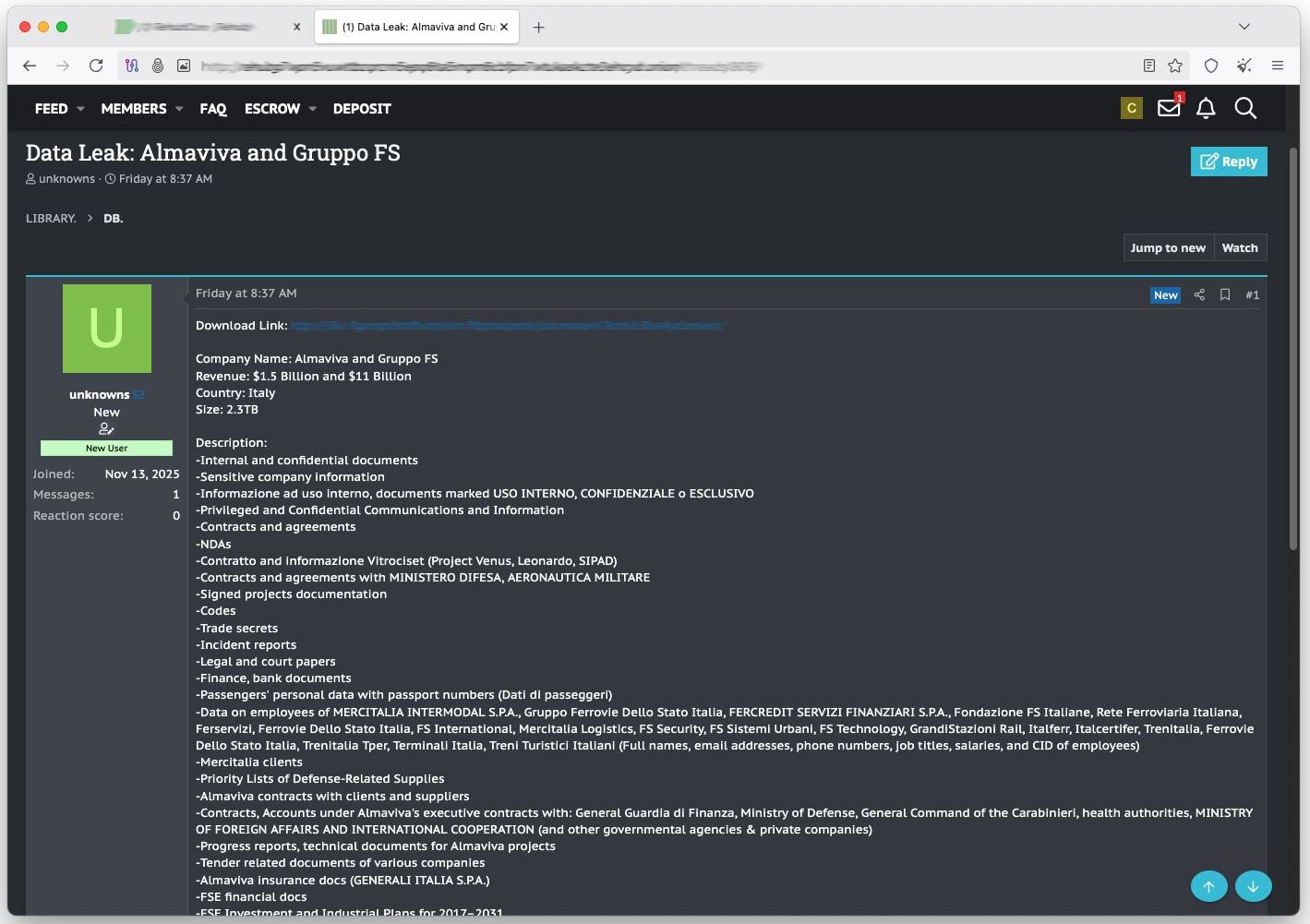 Claims of breach at Almaviva