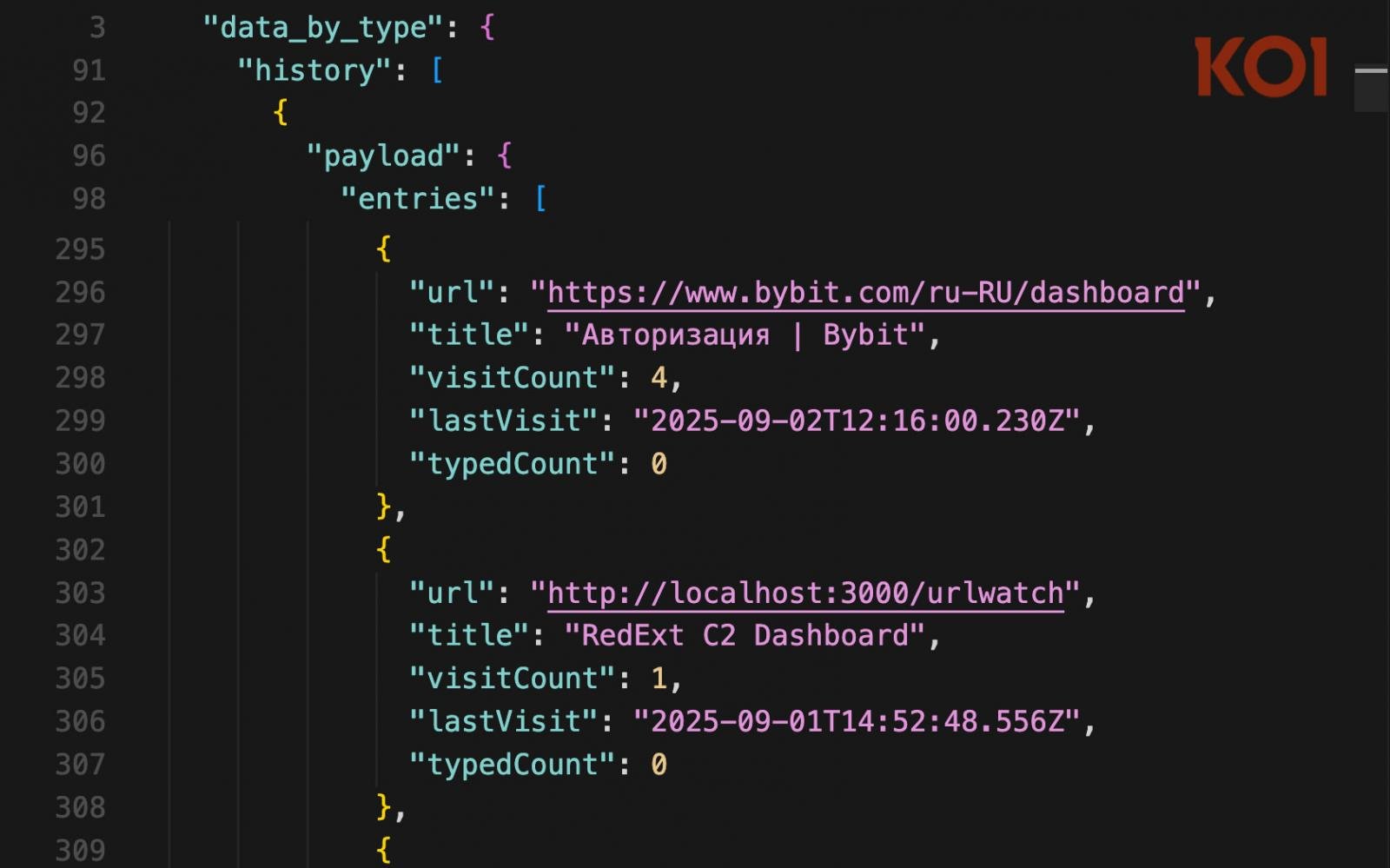 GlassWorm malware returns on OpenVSX with 3 new VSCode extensions 4 Data from the exposed endpoint