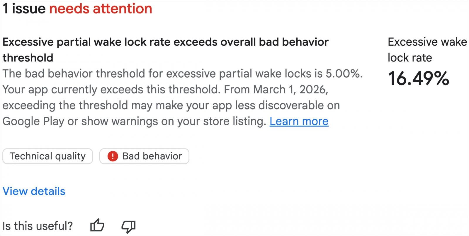 Google to flag Android apps with excessive battery use on the Play Store 4 Warning to developers of apps with excessive CPU/battery use