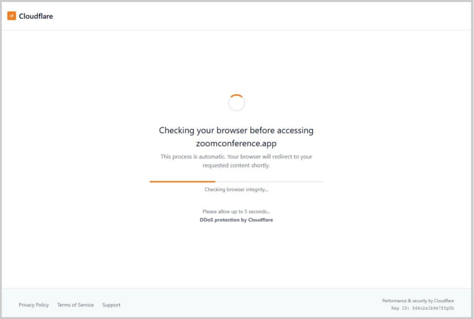 Fake Cloudflare CAPTCHA page