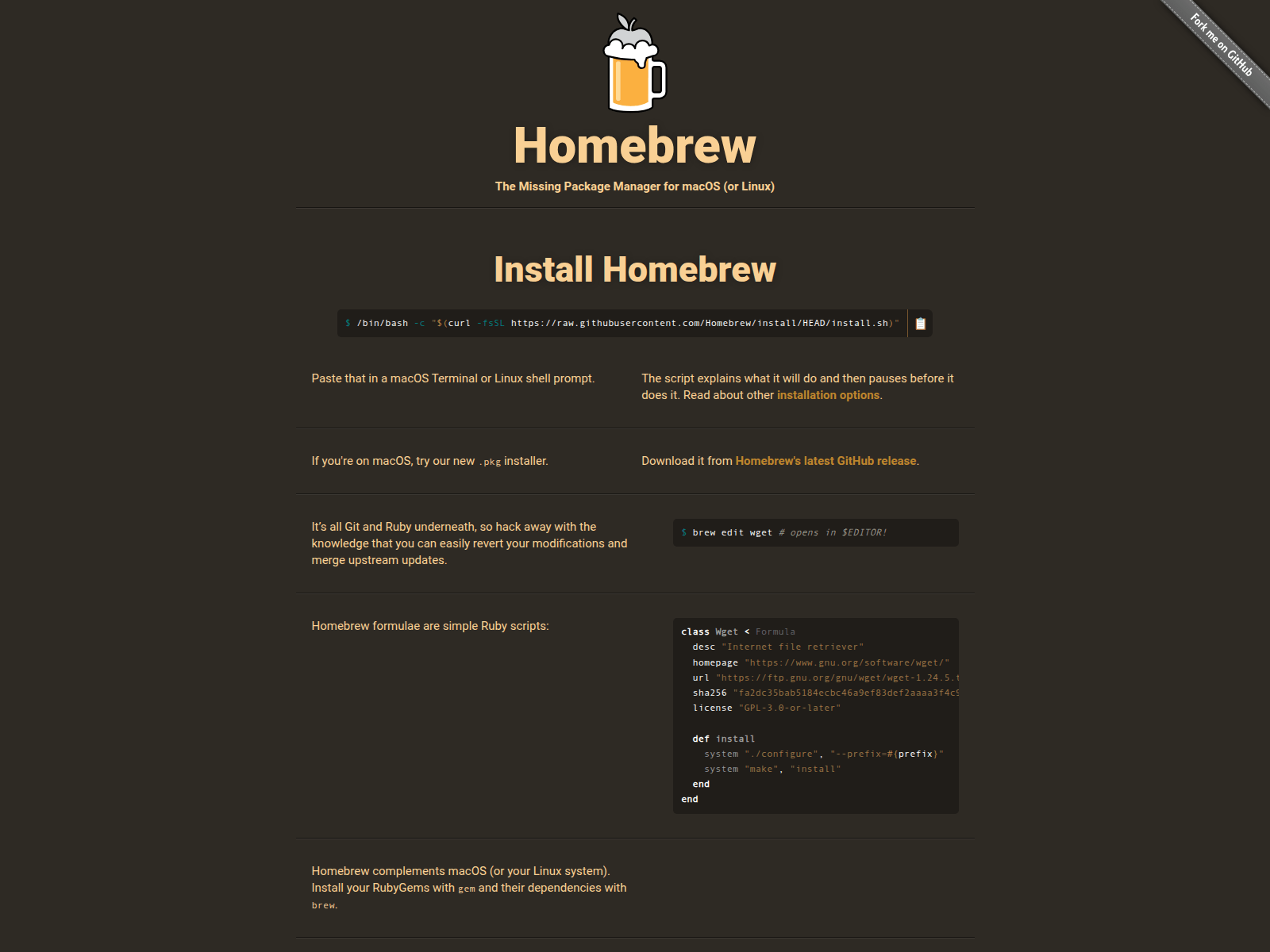 Homebrew temalı ClickFix sayfası