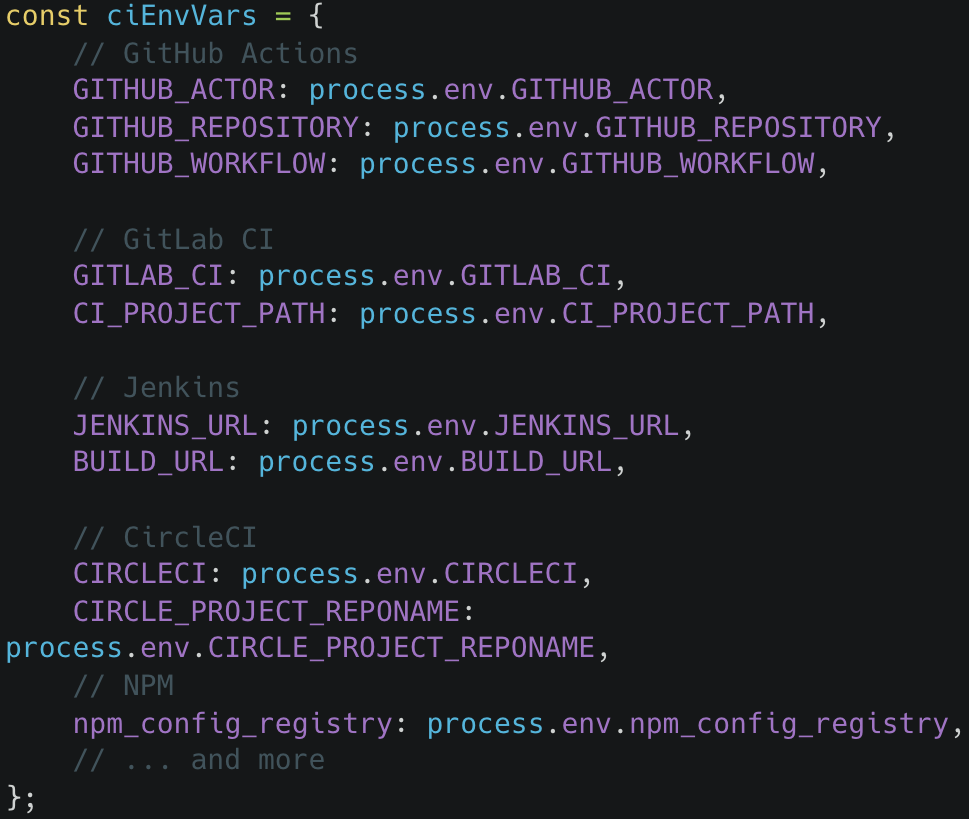 PhantomRaven attack floods npm with credential-stealing packages 4 Targeted secrets on the compromised environment