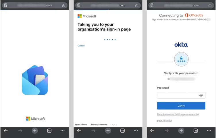 VENOM's AiTM attack chain