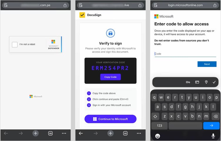 The device code attack method