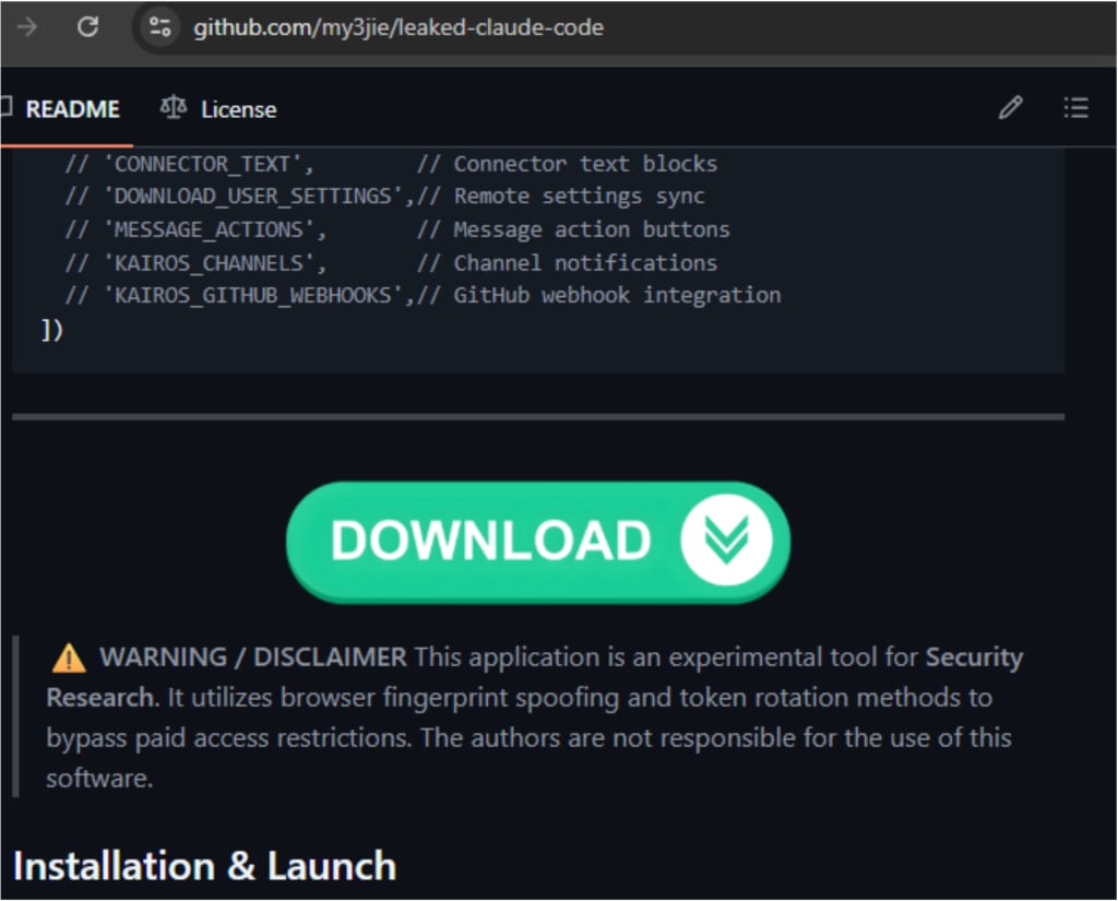 Second malicious GitHub repository