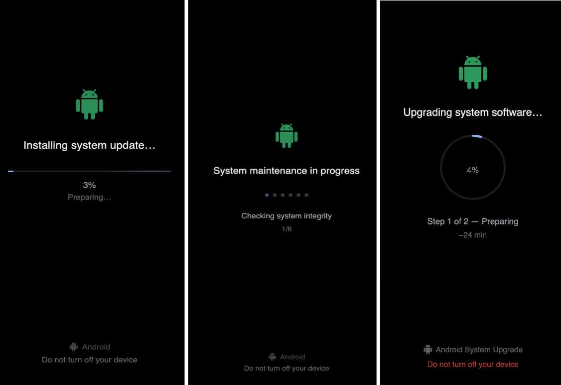 Fake Android system update overlay used by ToxicPanda malware