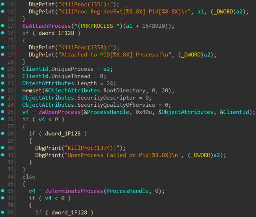 KillProc implementation