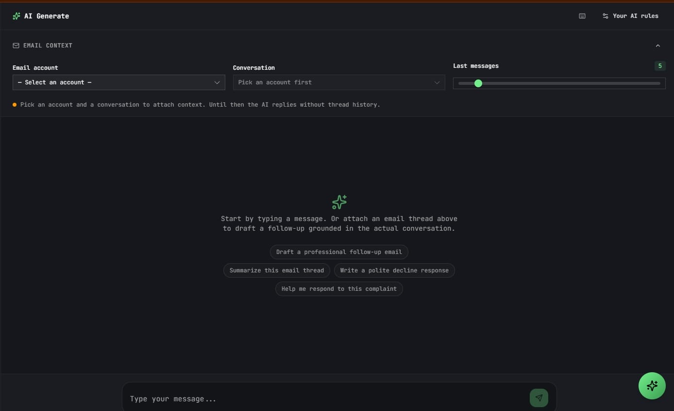 AI-assisted email content generation