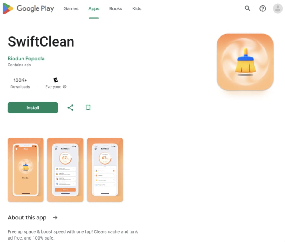App on Google Play carrying the NoVoice payload
