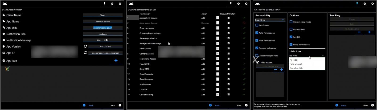 BTMOB Android malware provider generates customized phishing payloads BTMOB