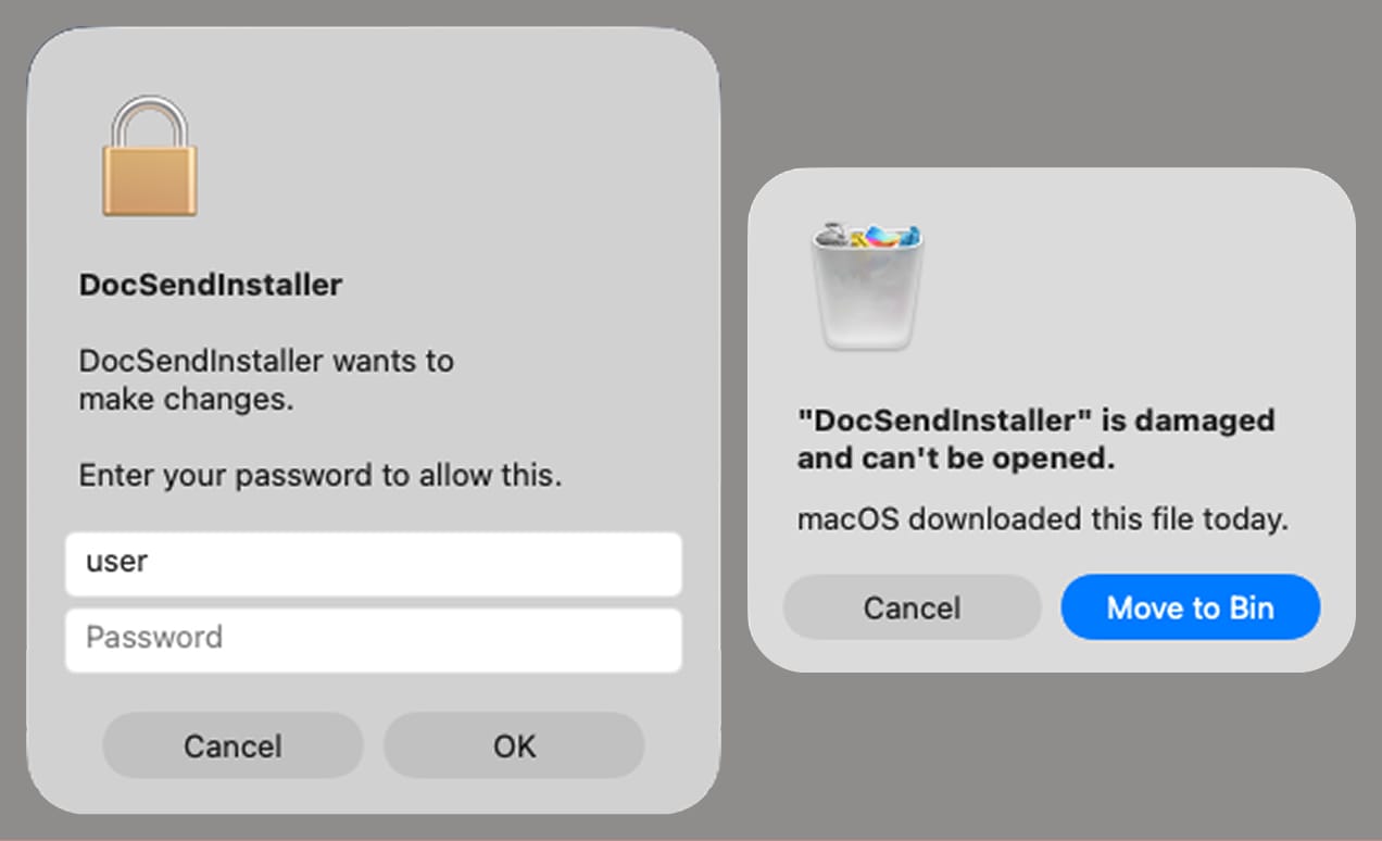 Malware-generated password prompts