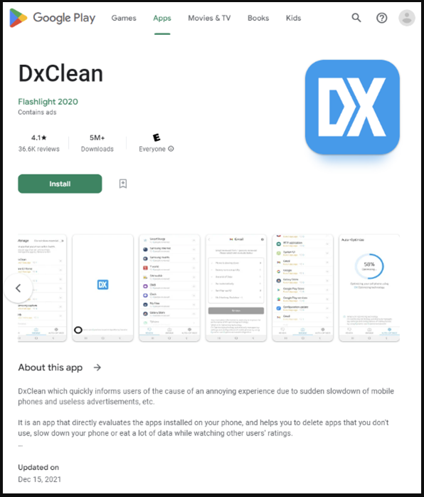 DxClean has been downloaded 5 million times