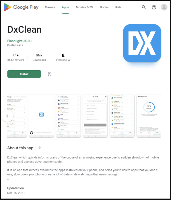 DxClean は 500 万回ダウンロードされました