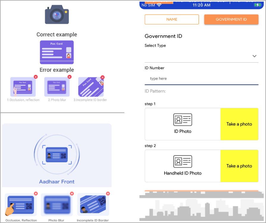 KYC forms in the loan apps