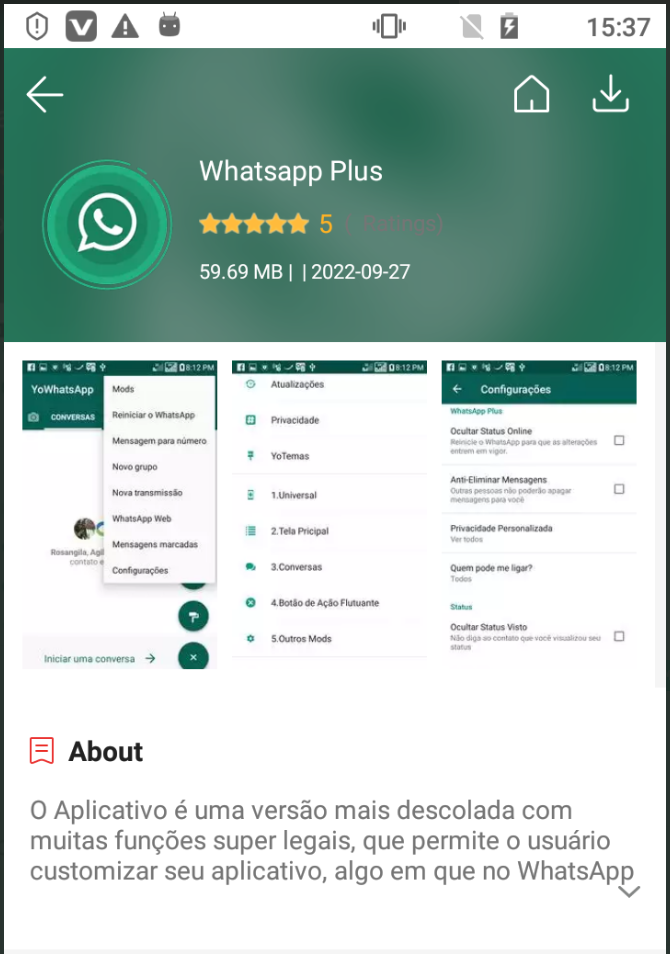 تطبيق WhatsApp Plus الذي يشبه تطبيق YoWhatsApp