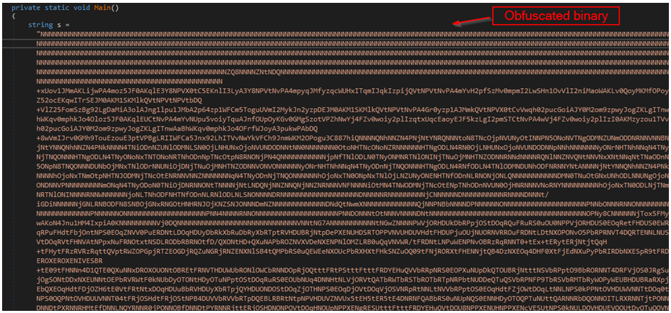 Prunt's obfuscated binary