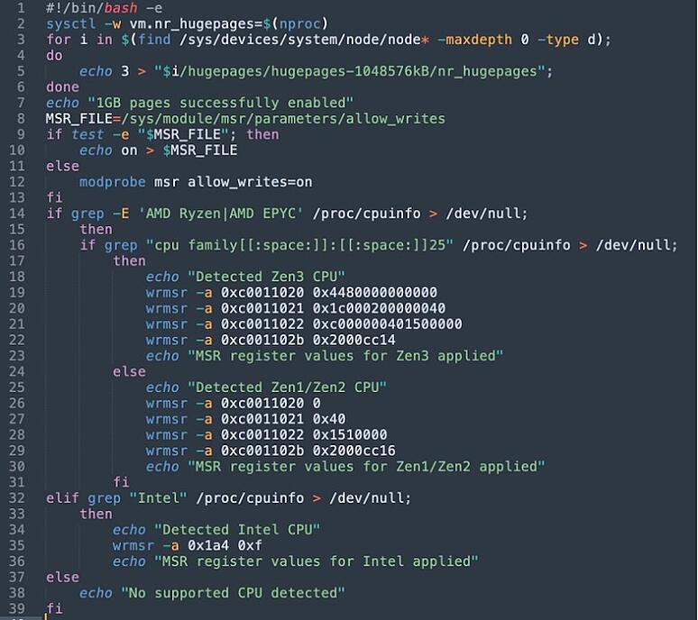 Otimizando CPU para criptomineração