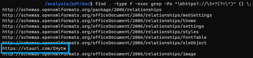 URL hosting the RTF file