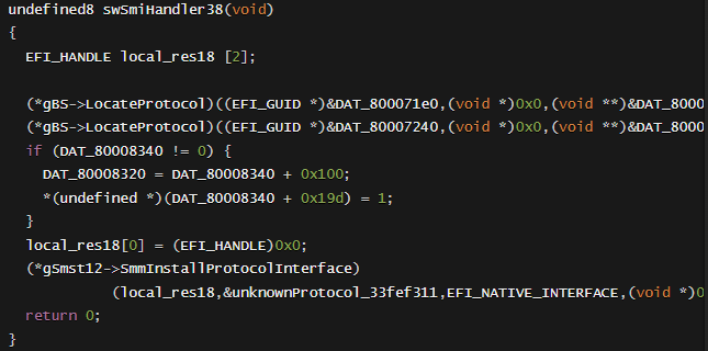 El controlador SMI vulnerable