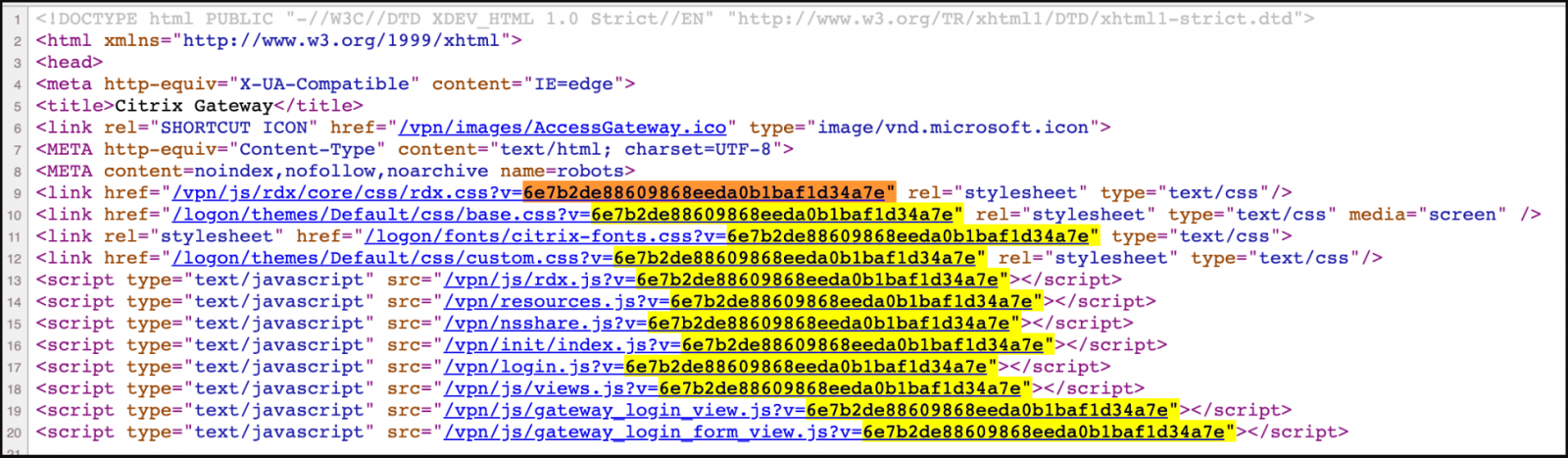 Hash in the index.htm